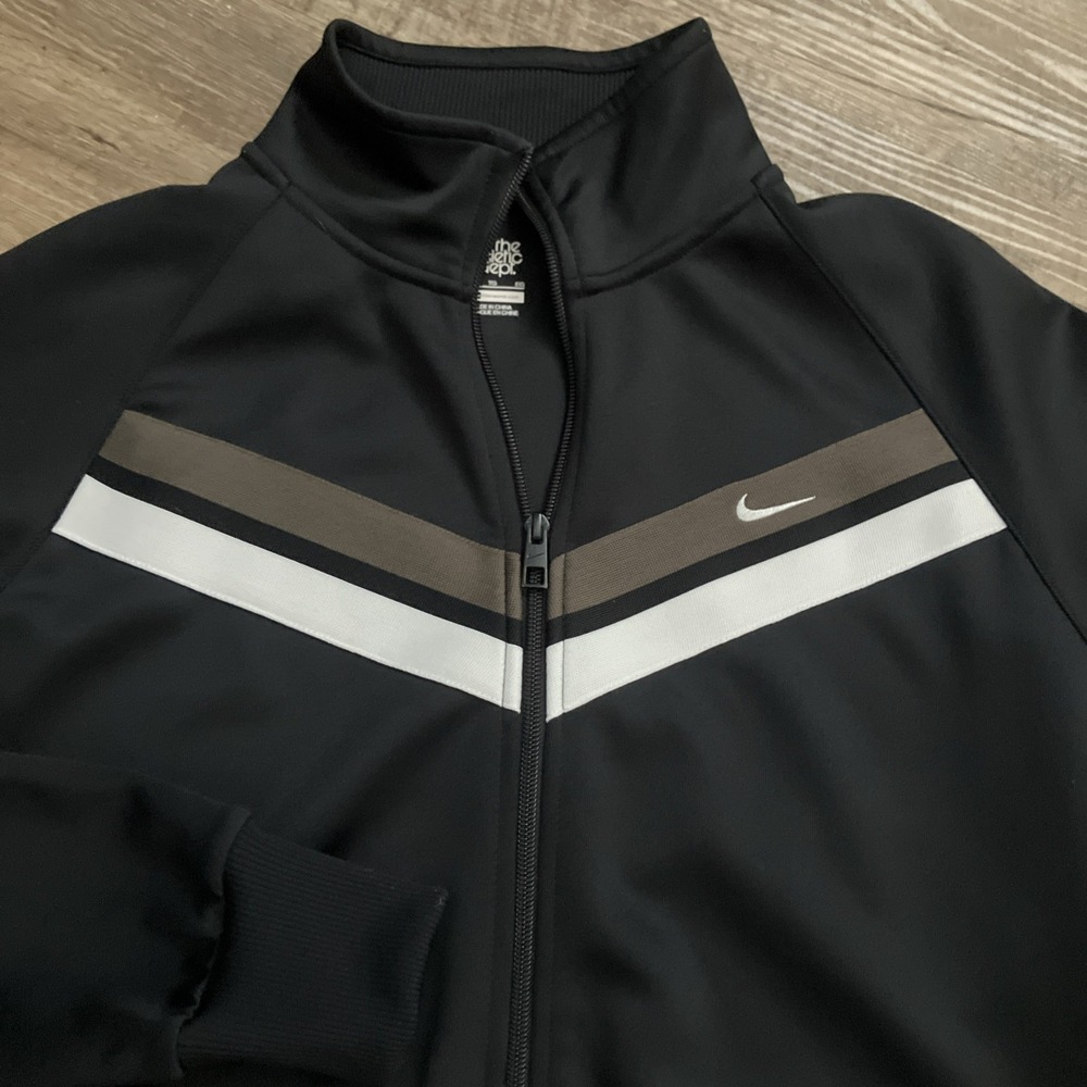 Nike Striker Track Jacket Full Zip Long Sleeve Womens XL Black The Athletic Dept